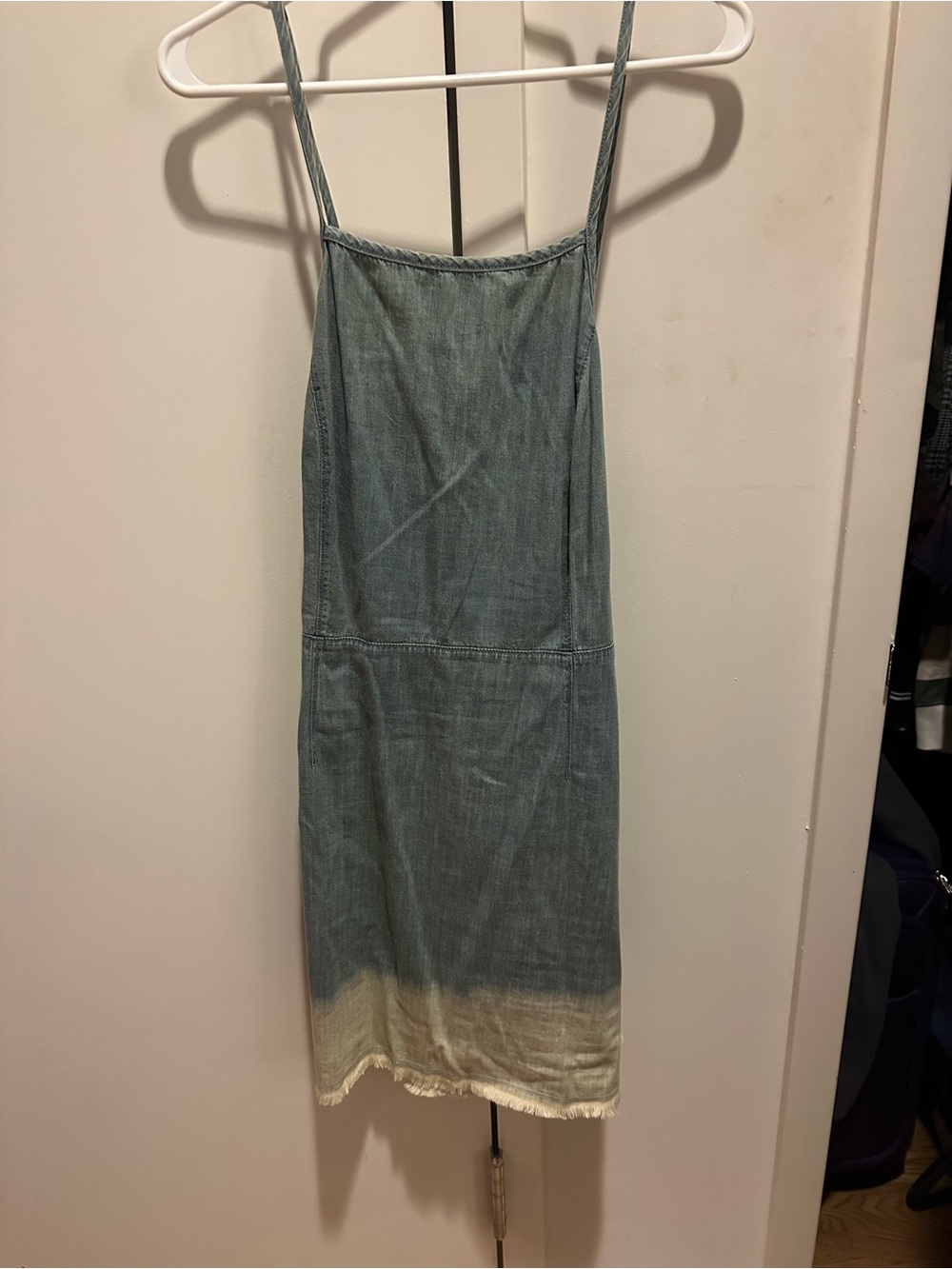 🆕 Express Light Blue to Cream Ombre Slip Dress